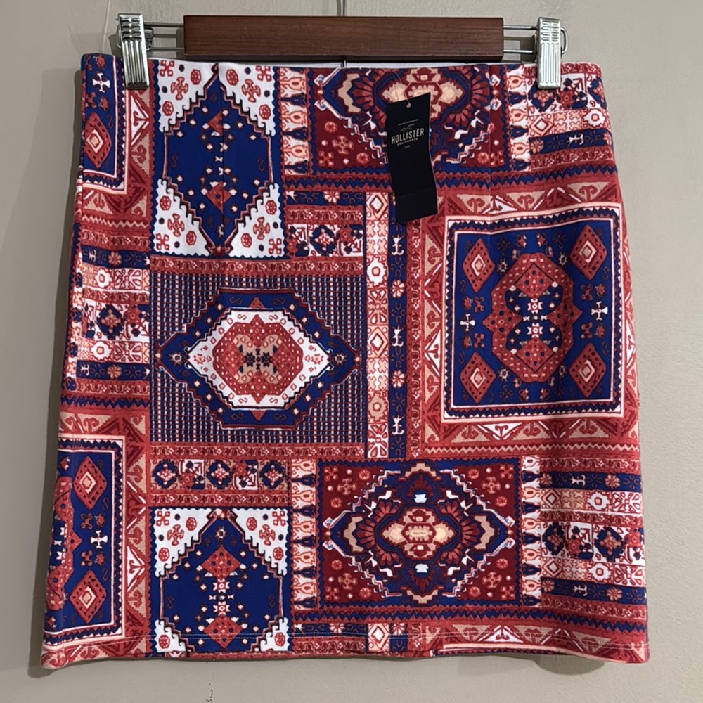 Hollister mini skirt stretch waist Women's Size Large NWT Boho,Western,Festival